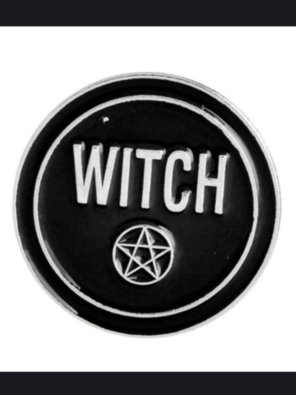 WITCH BLACK OIL DRIPPED ENAMEL PIN LAPEL PIN BROOCH NWT
